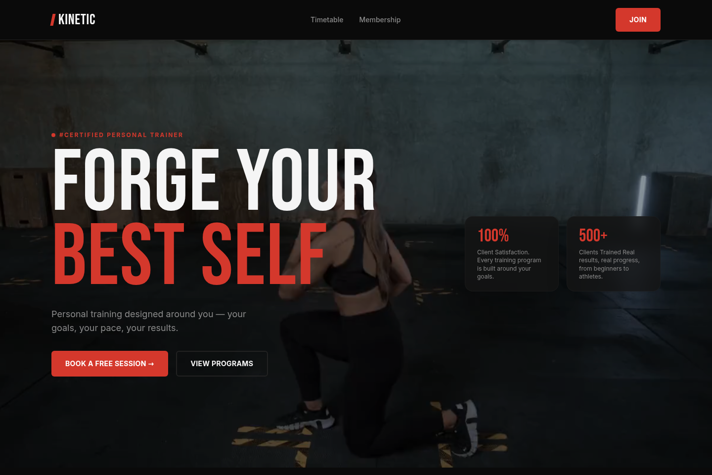 Kinetic home page
