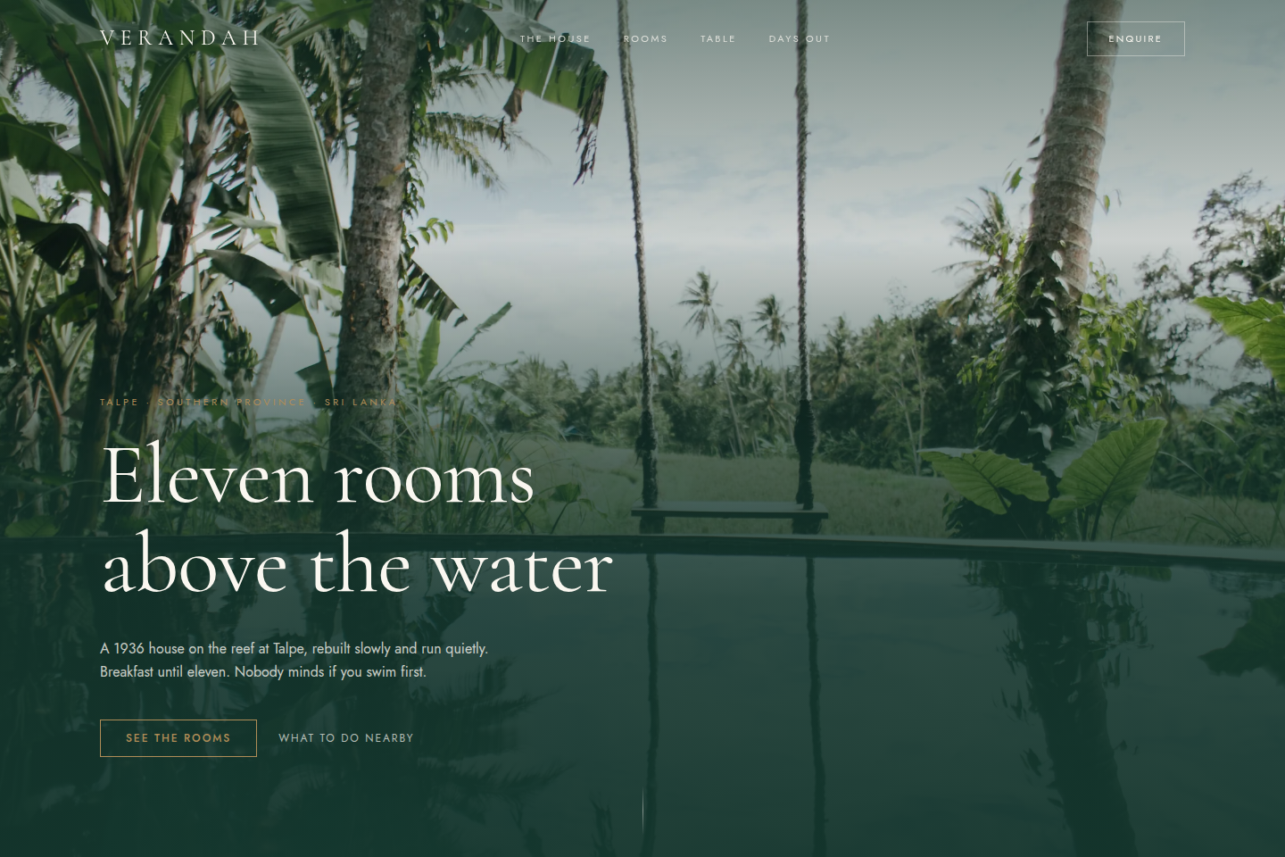 Verandah home page